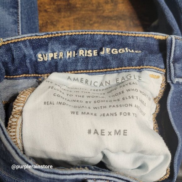 American Eagle Jeans 00 Dream Jegging Tummy Control Super Hi Rise Stretch Denim - Picture 6 of 14